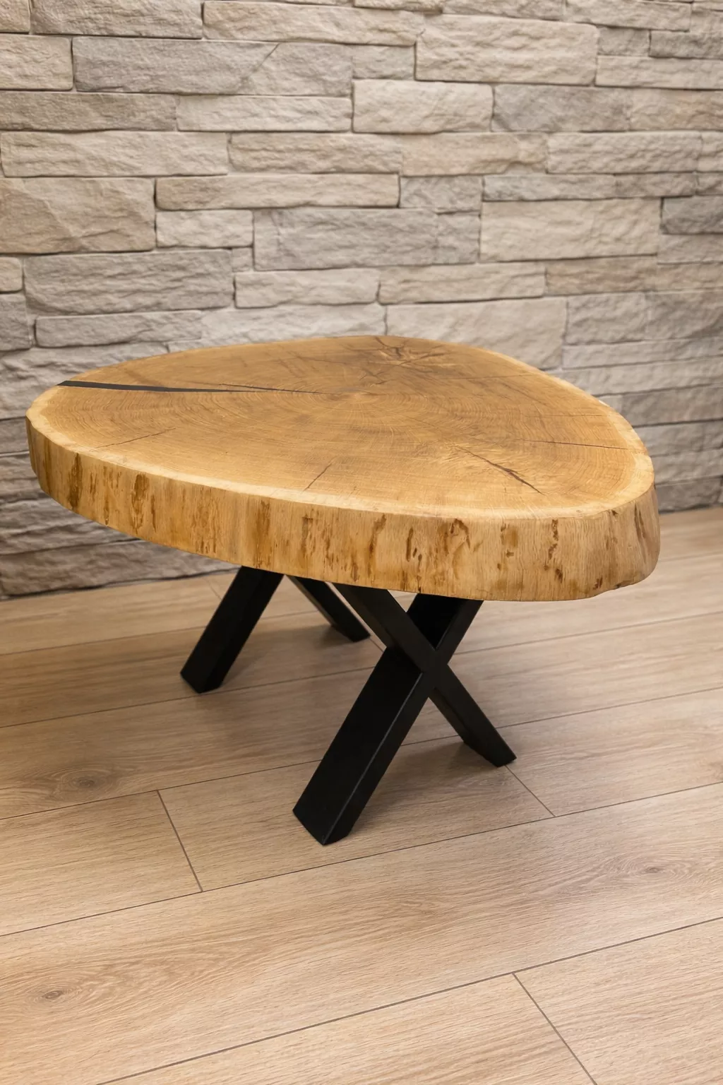 Stolik kawowy z Plastra dębowego Driftwood