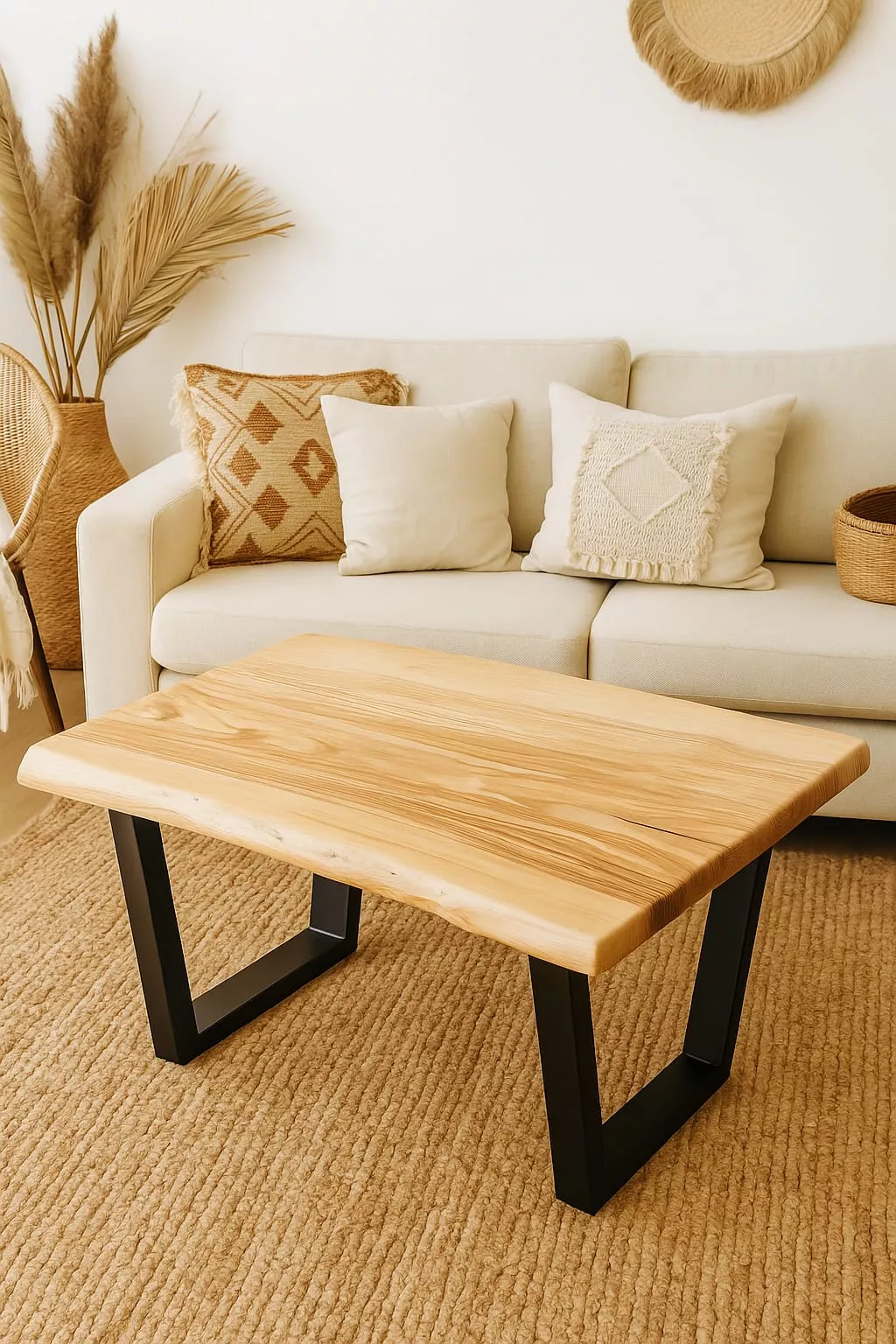 Jesionowy stolik kawowy monolit Driftwood