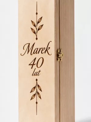 pudełko drewniane na wino , urodziny , grawer , personalizacja