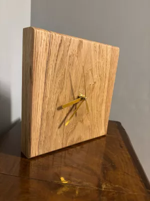 zegar debowy minimalistyczny driftwod pod grawer