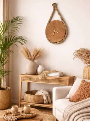 zegar ścienny boho driftwood