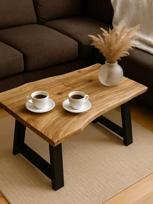 Stolik kawowy z drewna orzecha amerykańskiego monolit Driftwood