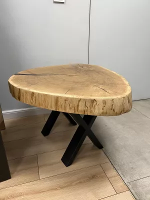 Stolik kawowy z Plastra dębowego Driftwood