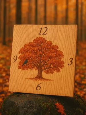 Zegar Dębowy kolekcja "Serce dębu"