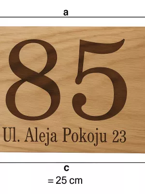 Tabliczka adresowa Driftwood grawerowana w drewnie