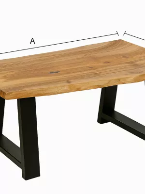 Stolik kawowy z drewna orzecha amerykańskiego monolit Driftwood