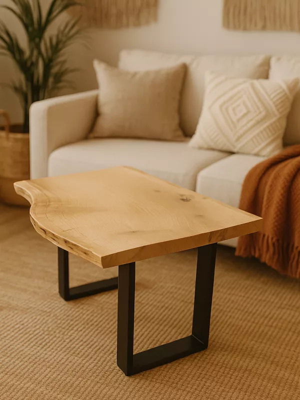 Produkt Dębowy stolik kawowy monolit Driftwood Zdjęcie