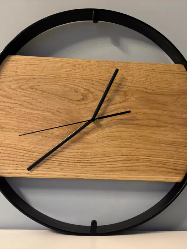 Produkt Drewniany zegar ścienny w metalowej ramie Driftwood Zdjęcie