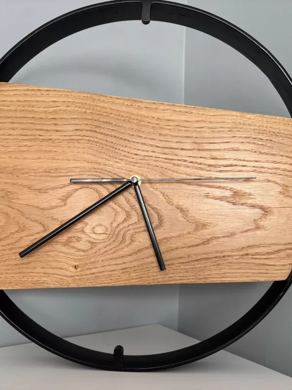 Produkt Drewniany zegar ścienny w metalowej ramie Driftwood Zdjęcie