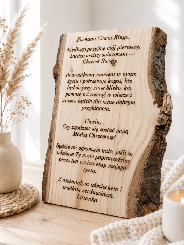 Produkt Personalizowany list drewniany Driftwood Zdjęcie