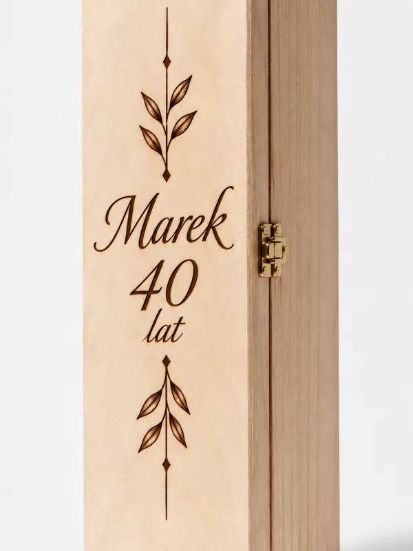 Produkt pudełko drewniane na wino , urodziny , grawer , personalizacja Zdjęcie