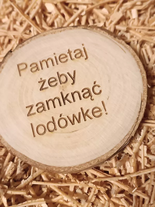 Produkt Personalizowany magnes z plastra brzozy Driftwood Zdjęcie