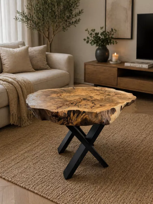 Produkt Stolik kawowy z plastra wiązu driftwood Zdjęcie