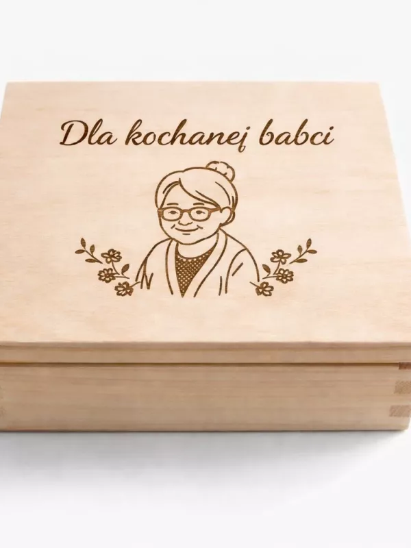 Produkt Drewniana szkatułka ze sklejki pod grawerowanie na dzień babci Driftwood Zdjęcie