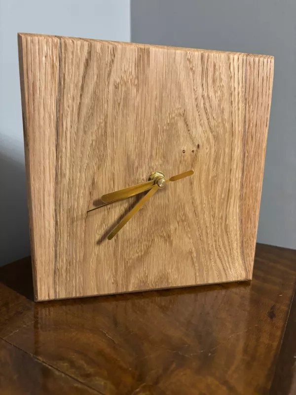 Produkt zegar debowy minimalistyczny driftwod pod grawer Zdjęcie