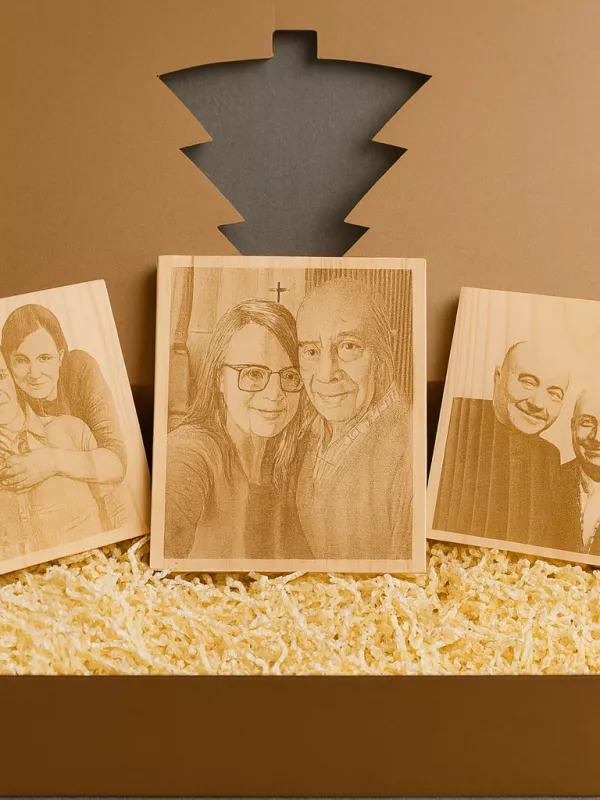 Produkt Portret grawerowany na drewnie na bazie Twojego zdjęcia –  Driftwood Zdjęcie