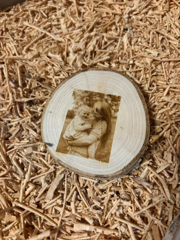 Produkt Personalizowany magnes z plastra brzozy Driftwood Zdjęcie